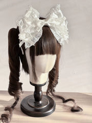 Christmas Bridal Lace Bow Lolita Bonnet Set – Clearance