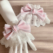 Christmas Bridal Lace Bow Lolita Bonnet Set – Clearance