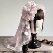 Christmas Lace Bow Headband