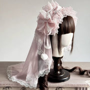 Christmas Lace Bow Headband
