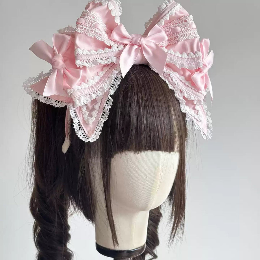 Vintage Cotton Bow KC Headband — Doll Style