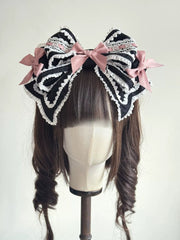Vintage Cotton Bow KC Headband — Doll Style
