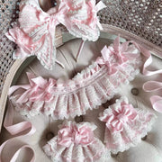 Laura's Doll Bunny Ear Bonnet, KC & Sleeves — Light Pink