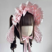 Laura's Doll Bunny Ear Bonnet, KC & Sleeves — Light Pink