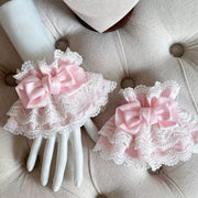 Laura's Doll Bunny Ear Bonnet, KC & Sleeves — Light Pink