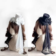 Gothic Mini Top Hat — Peacock Feather Series