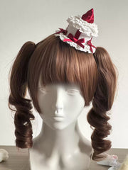Strawberry Cupcake Lace Mini Top Hat