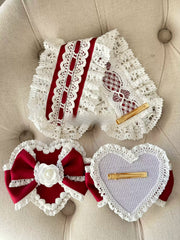 Detachable Lace Heart Headband