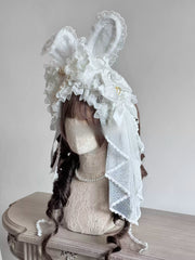 Tea Party Bunny Ear Headband — 3 or 4-Piece Set