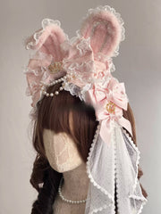 Tea Party Bunny Ear Headband — 3 or 4-Piece Set