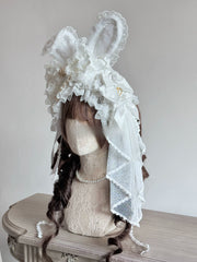 Tea Party Bunny Ear Headband — 3 or 4-Piece Set
