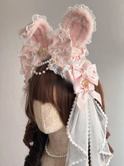 Tea Party Bunny Ear Headband — 3 or 4-Piece Set