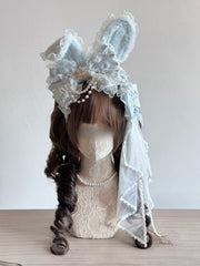 Tea Party Bunny Ear Headband — 3 or 4-Piece Set