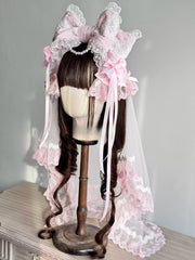 Lily of the Valley Bow KC Headband & Veil