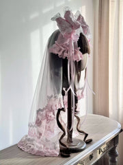 Lily of the Valley Bow KC Headband & Veil