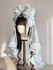 Lily of the Valley Bow KC Headband & Veil