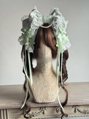 Lily of the Valley Bow KC Headband & Veil