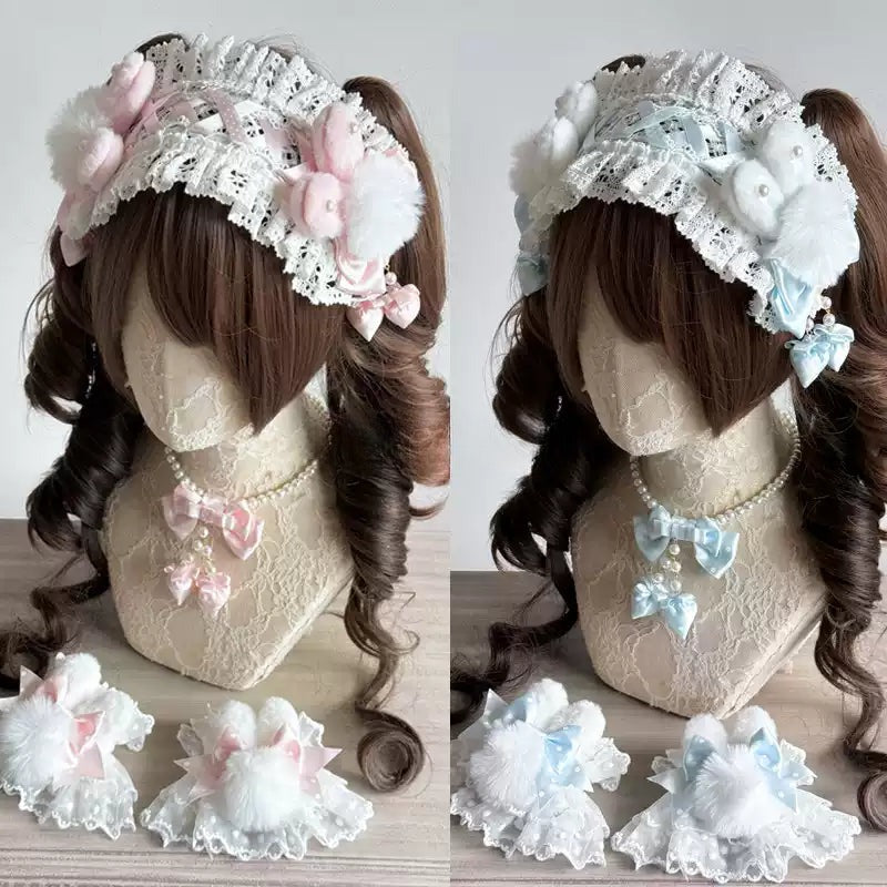 Strawberry Bunny Polka Dot Headband