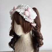 Strawberry Bunny Polka Dot Headband