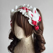 Strawberry Bunny Polka Dot Headband