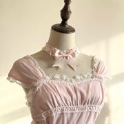 Bunny Bow Polka Dot Choker Necklace