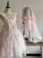 Cherry Blossom Confession Lolita Bow Veil – 2-Way Style