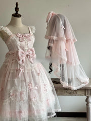 Cherry Blossom Confession Lolita Bow Veil – 2-Way Style