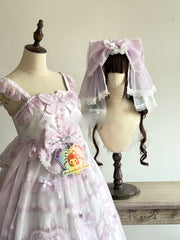 Cherry Blossom Confession Lolita Bow Veil – 2-Way Style