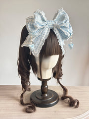 Strawberry Momo Party Plaid Bow Lolita KC Headband