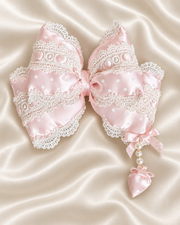Polka Dot detachable Lolita bow accessory – Light Pink