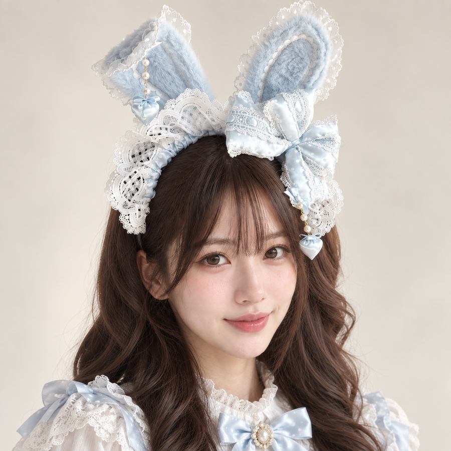 Blue Momo Dessert House bunny ear KC headband