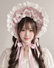 Christmas Bridal Pink Bonnet worn by Bowlita Model 01