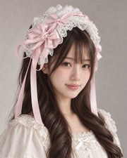 Christmas Bridal Pink Hairband worn by Bowlita model