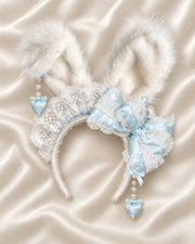 Polka Dot Bunny Lolita KC headband – Blue