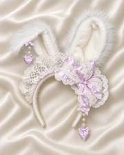 Polka Dot Bunny Lolita KC headband – Purple