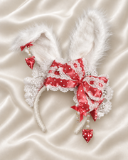Polka Dot Bunny Lolita KC headband – Red