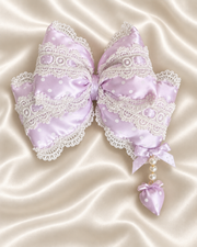 Polka Dot detachable Lolita bow accessory – Purple